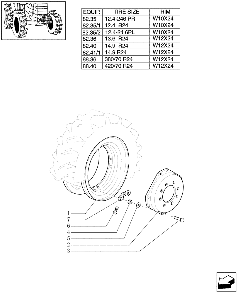 Схема запчастей Case IH MXU110 - (82.00[02]) - DRIVING WHEELS (11) - WHEELS/TRACKS