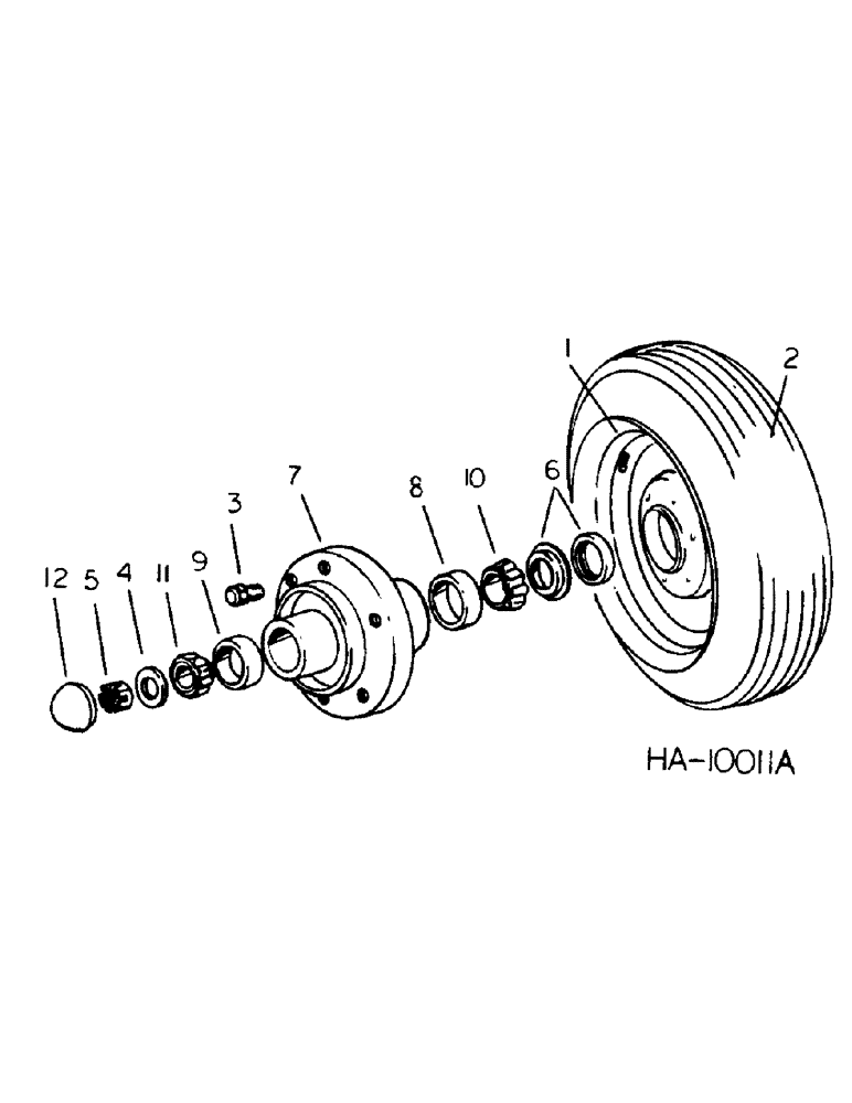 Схема запчастей Case IH 5500 - (D-04) - CENTER WHEEL AND HUB, SINGLE WING 