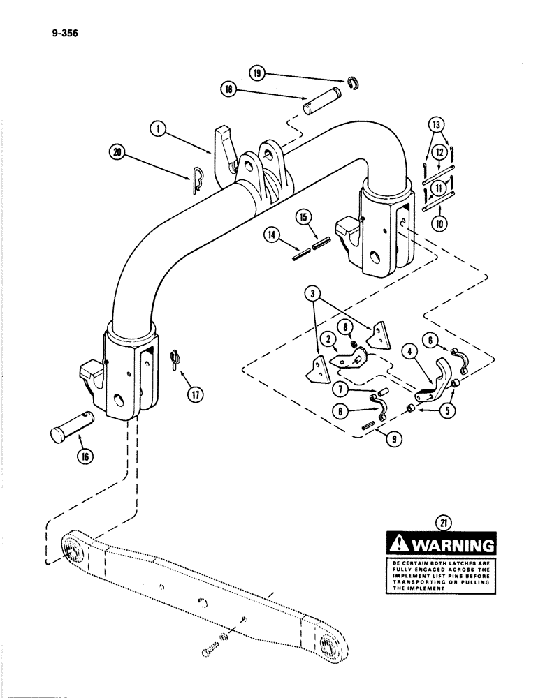 Схема запчастей Case IH 4894 - (9-356) - QUICK HITCH COUPLER (09) - CHASSIS/ATTACHMENTS