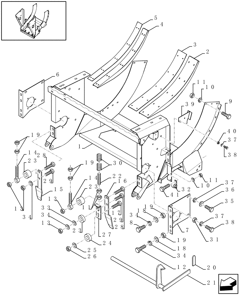 Схема запчастей Case IH LBX331R - (13.23[01]) - FEED CHAMBER (13) - FEEDER