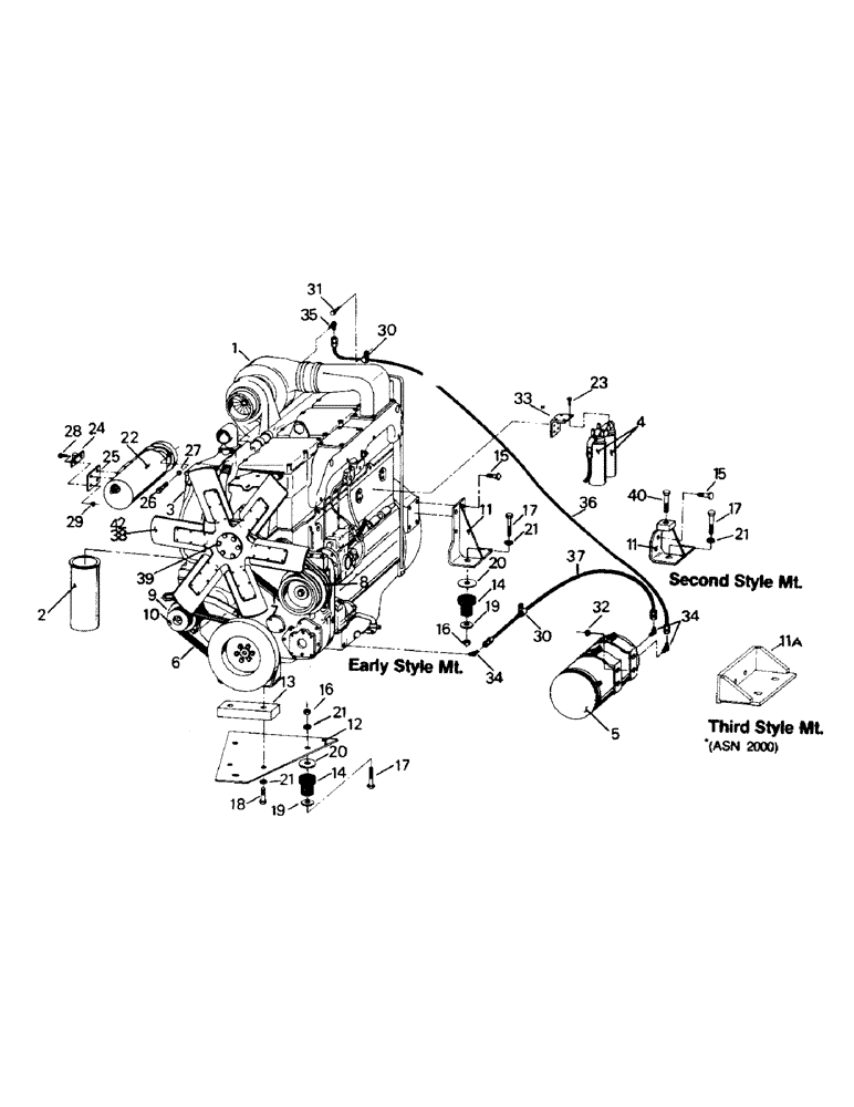 Схема запчастей Case IH ST225 - (04-01) - ENGINE AND ATTACHING PARTS, CUMMINS 855 (04) - Drive Train