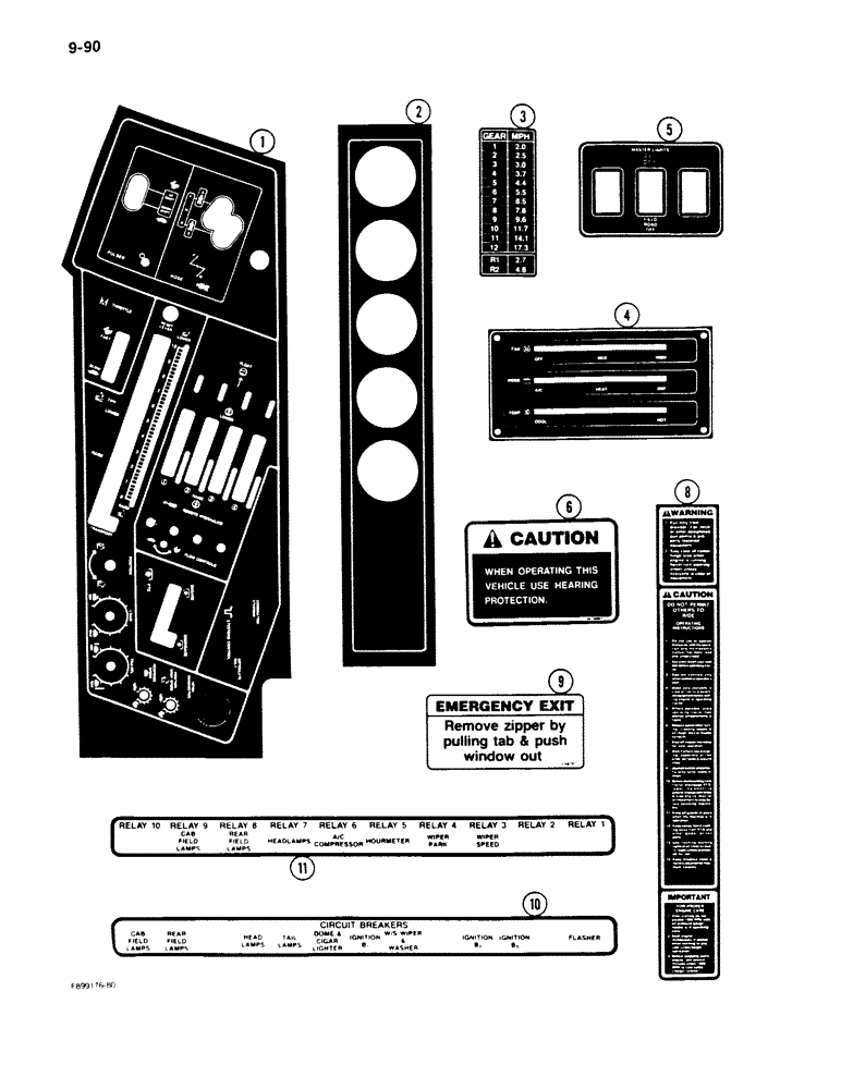 Схема запчастей Case IH 9180 - (9-90) - 60-6108T1 DECALS (09) - CHASSIS/ATTACHMENTS