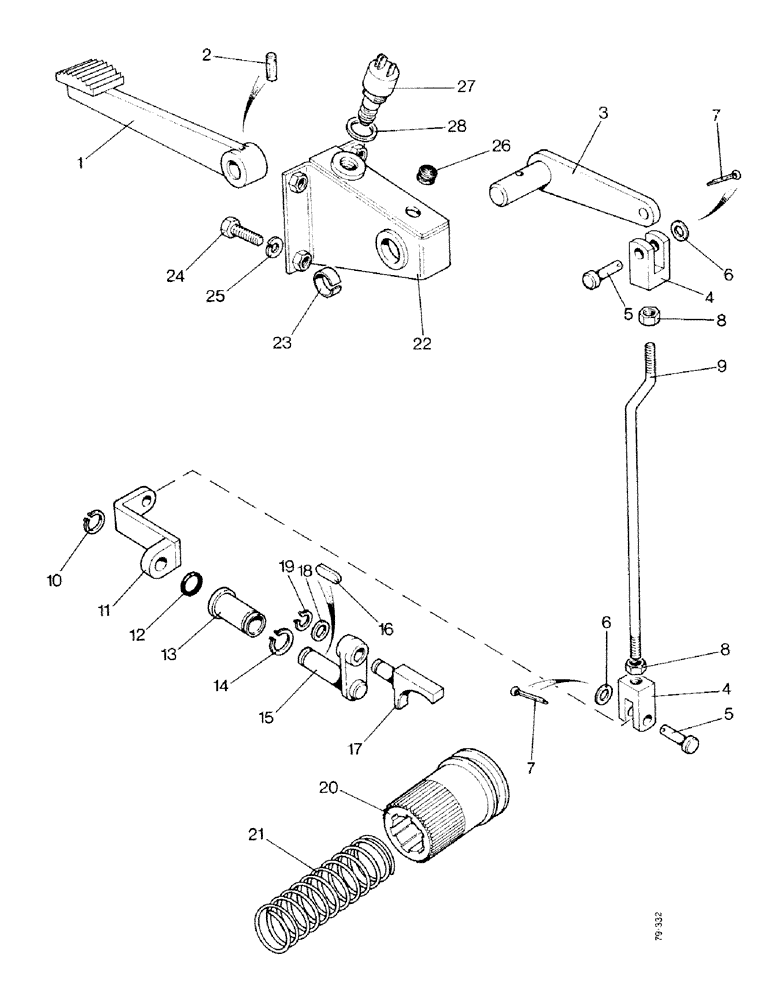 Схема запчастей Case IH 1490 - (D12-1) - DIFFERENTIAL LOCK, HIGH PLATFORM, CAB MODEL (03) - POWER TRAIN