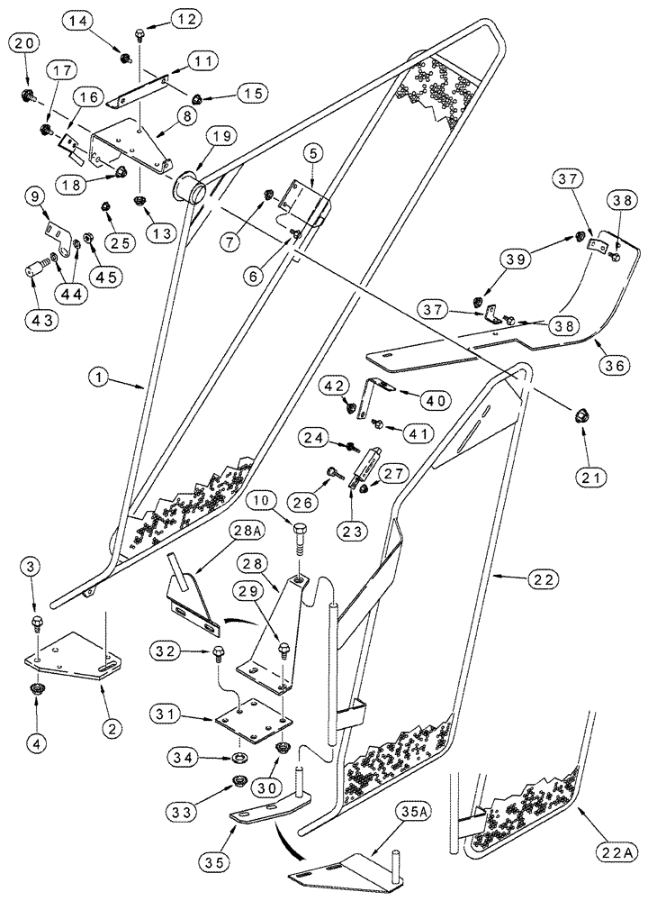 Схема запчастей Case IH 2388 - (09C-08) - SHIELD, FAN INLET - DOOR - RIGHT-HAND (15) - BEATER & CLEANING FANS