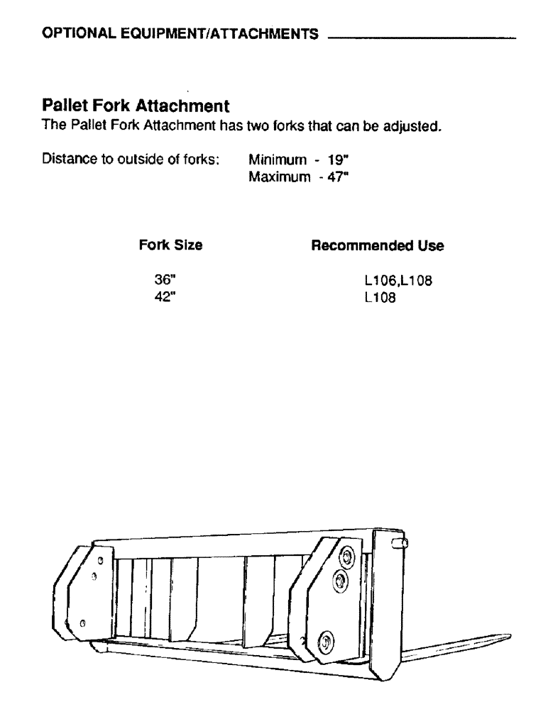 Схема запчастей Case IH L106 - (24) - OPTIONAL EQUIPMENT/ATTACHMENTS, PALLET FORK ATTACHMENT (08) - HYDRAULICS