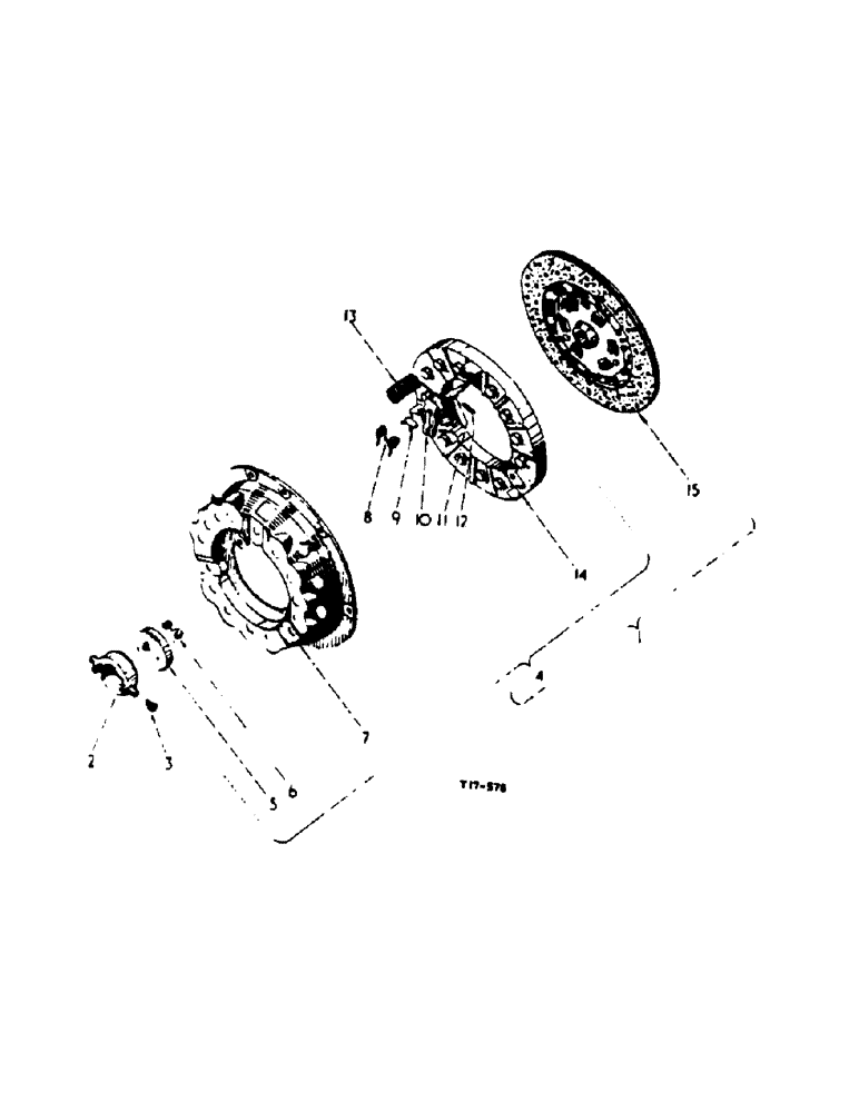 Схема запчастей Case IH 354 - (4-23) - CHASSIS, 10 INCH SPRING CENTER CLUTCH (12) - CHASSIS