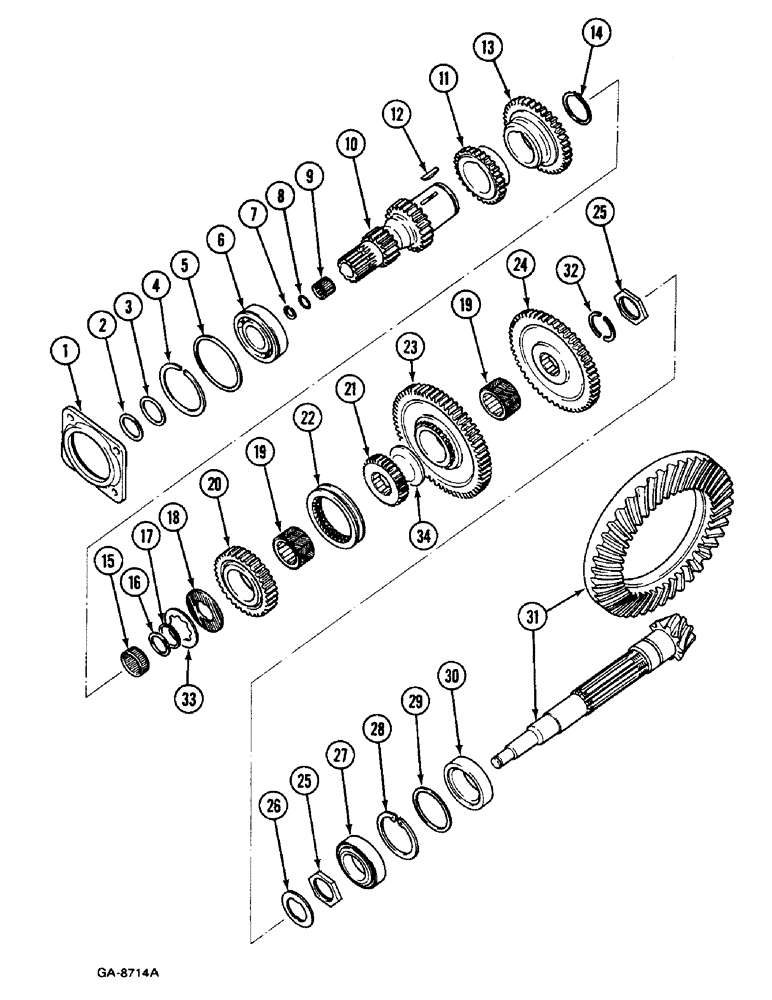 Схема запчастей Case IH 433 - (6-338) - TRANSMISSION (06) - POWER TRAIN