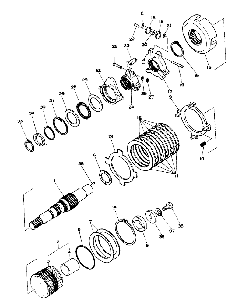 Схема запчастей Case IH 574 - (07-110A) - P.T.O. CLUTCH,  - 4 WHEEL DRIVE - (04) - Drive Train