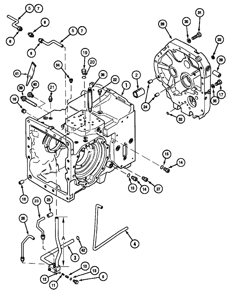 Схема запчастей Case IH MX135 - (06-08) - TRANSAXLE HOUSING (06) - POWER TRAIN