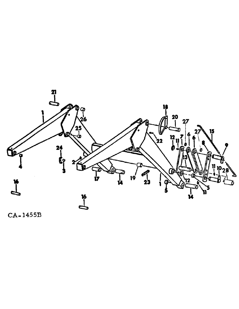 Схема запчастей Case IH 574 - (17-02) - MOUNTED EQUIPMENT, LOADER BOOM AND CONNECTIONS, 3050 SERIES A Mounted Equipment