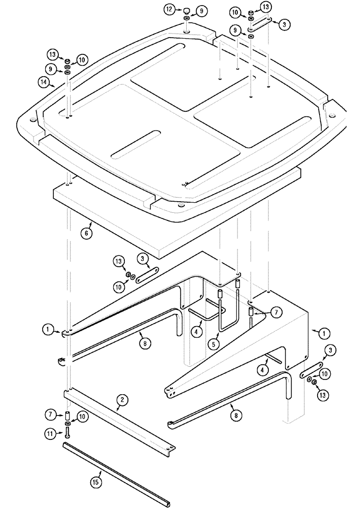 Схема запчастей Case IH MX100C - (09-41) - R.O.P.S. CANOPY (09) - CHASSIS