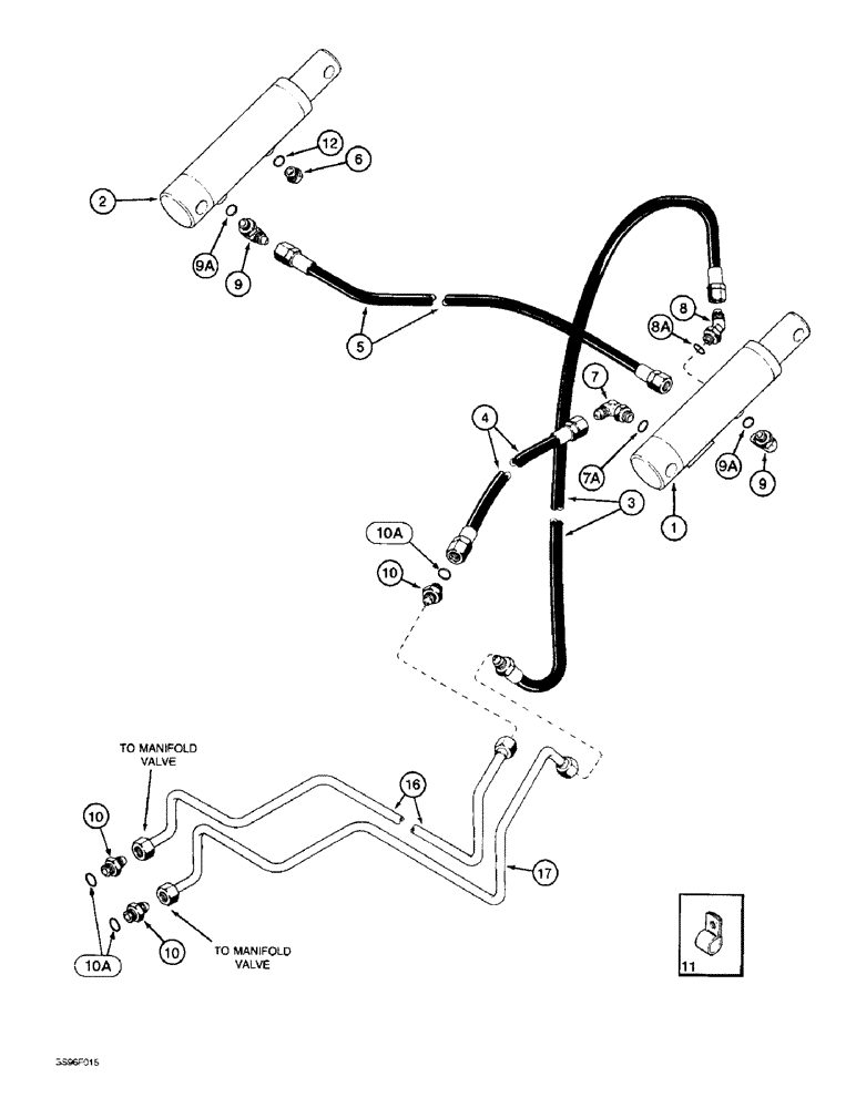 Схема запчастей Case IH 1800 - (8-40) - HEADER LIFT SYSTEM (07) - HYDRAULICS