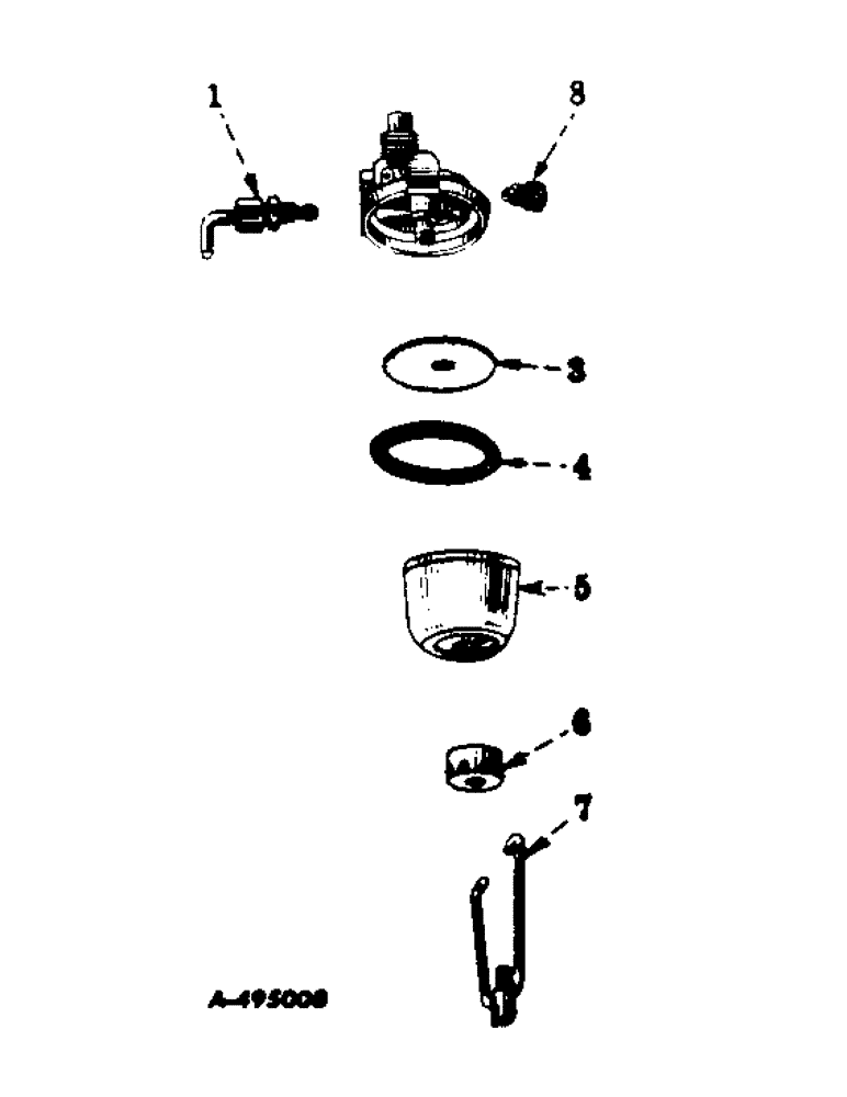 Схема запчастей Case IH 460 - (045) - FUEL SYSTEM, FUEL STRAINER, INTERNATIONAL 460 SERIES (02) - FUEL SYSTEM