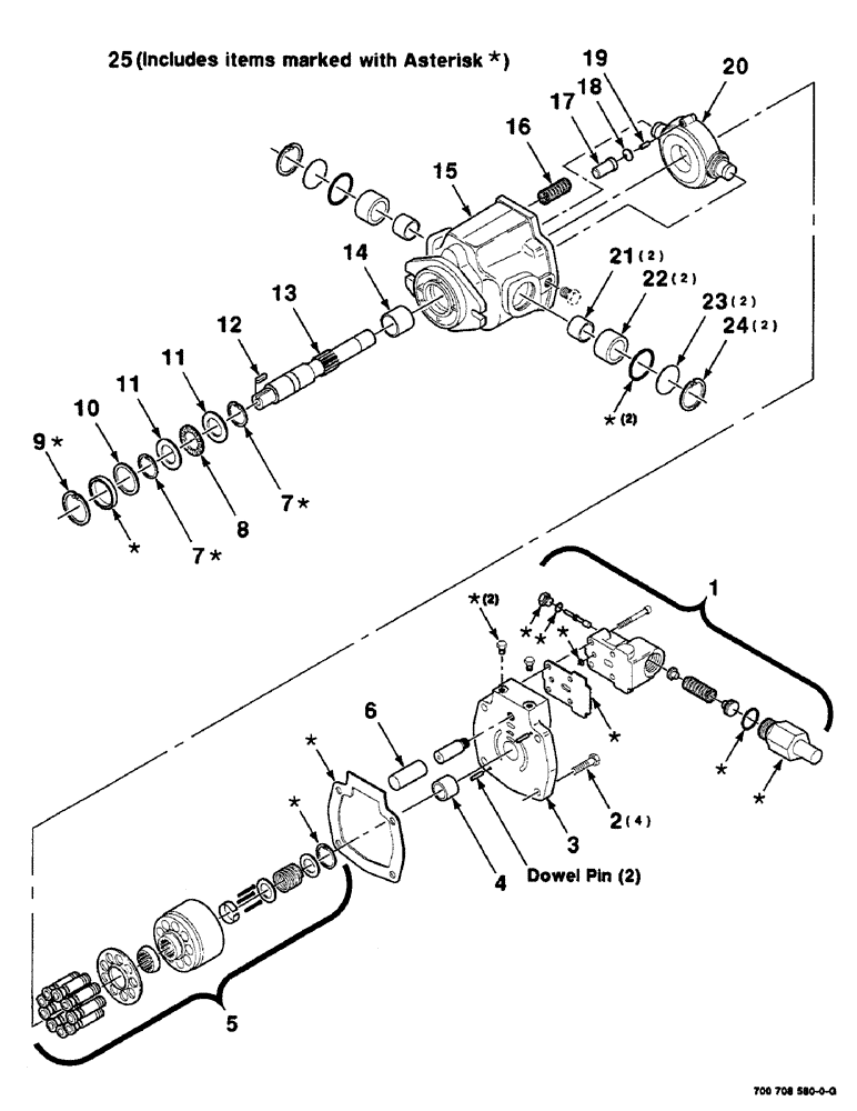 Схема запчастей Case IH 8465 - (8-04) - HYDRAULIC PISTON PUMP ASSEMBLY, 700708580 HYDRAULIC PISTON PUMP ASSEMBLY COMPLETE (07) - HYDRAULICS