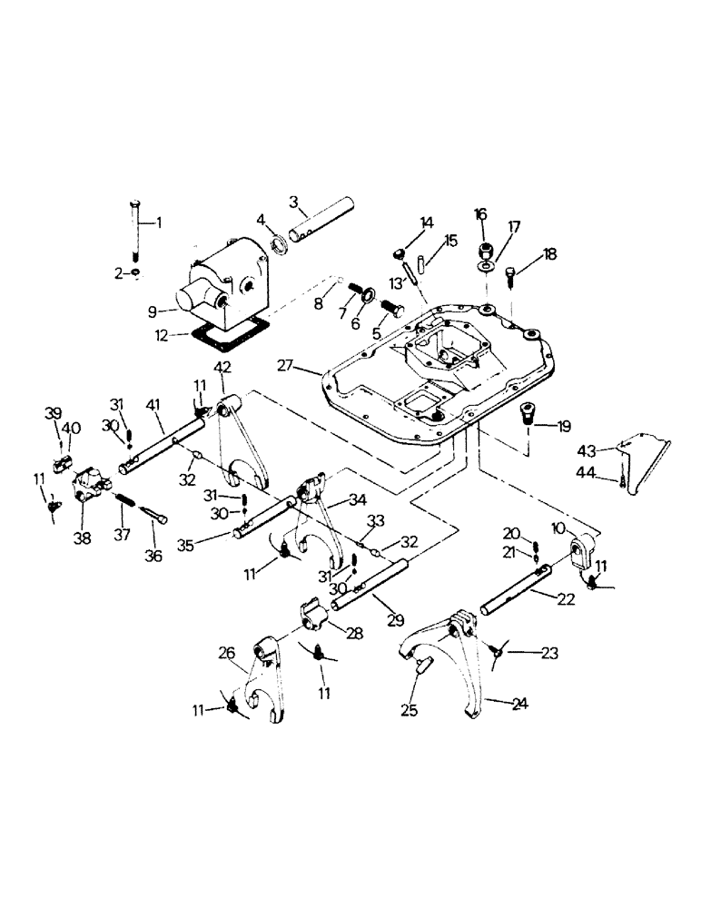 Схема запчастей Case IH ST210 - (04-12) - SHIFTER HOUSING, TRANSMISSION 12-1989 AND 12-2043 (04) - Drive Train