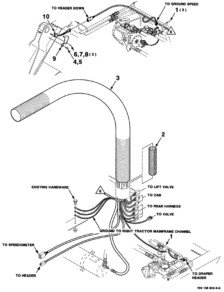 Схема запчастей Case IH 8880 - (04-020) - CONSOLE WIRING HARNESS ASSEMBLY - LOWER (55) - ELECTRICAL SYSTEMS