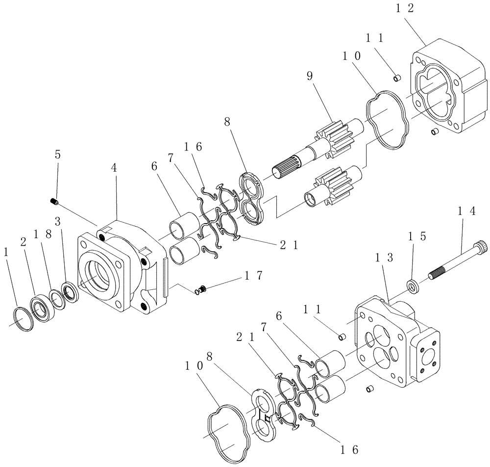 Схема запчастей Case IH 7700 - (B03.15[01]) - Hydraulic Motor {M365A} (35) - HYDRAULIC SYSTEMS