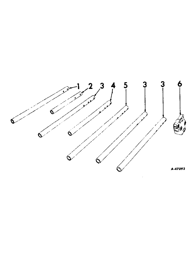 Схема запчастей Case IH 465A - (W-12) - ROUND TOOL BAR AND ATTACHING CLAMP 