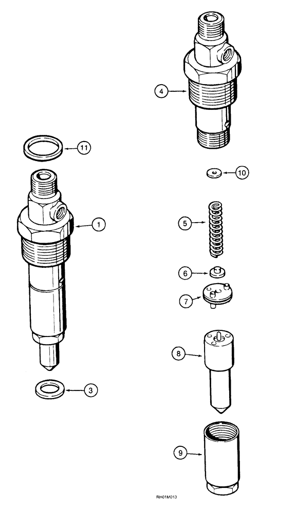 Схема запчастей Case IH SPX3185 - (03-064) - ENGINE - FUEL INJECTION NOZZLE (01) - ENGINE