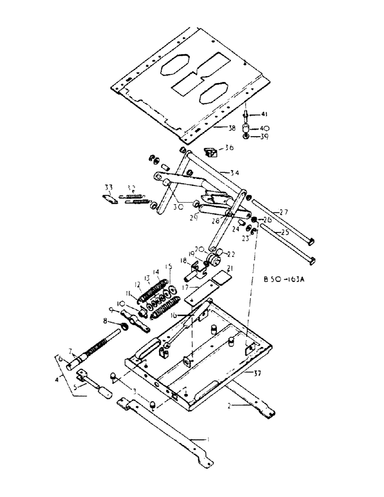 Схема запчастей Case IH 784 - (13-15) - SUPERSTRUCTURE, SEAT, WITH BEFORE AND AFTER AND HEIGHT ADJUSTMENT, GRAMMER SEAT SUSPENSION (05) - SUPERSTRUCTURE