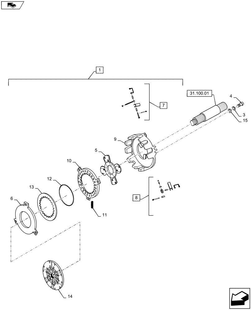 Схема запчастей Case IH FARMALL 65A - (18.100.01[01]) - CLUTCH ASSEMBLY (18) - CLUTCH