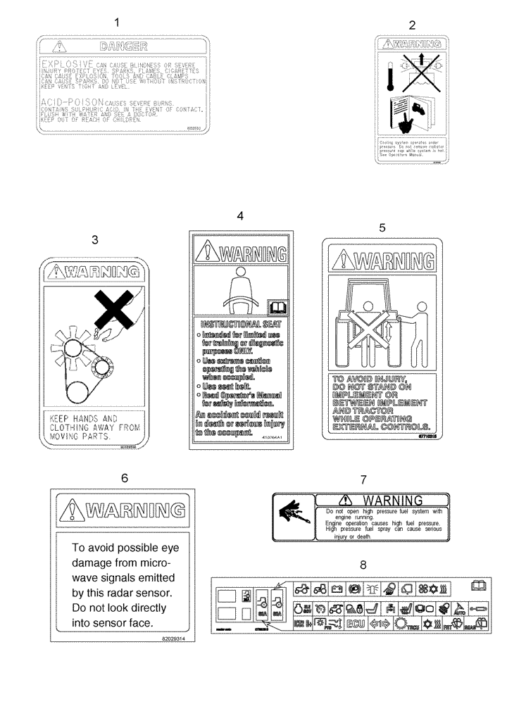 Схема запчастей Case IH MAGNUM 255 - (09-57) - DECALS (09) - CHASSIS/ATTACHMENTS