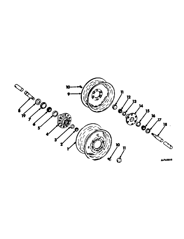 Схема запчастей Case IH 428 - (A-05) - WHEELS AND AXLES, FLOTATION TIRES 