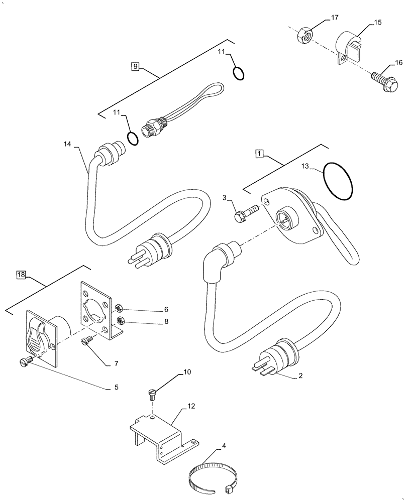 Схема запчастей Case IH MAGNUM 180 - (10.001.03) - ENGINE BLOCK & TRANSMISSION HEATERS (10) - ENGINE