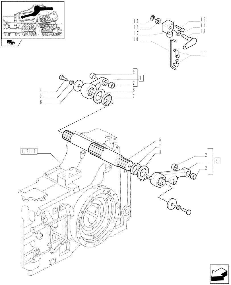 Схема запчастей Case IH PUMA 125 - (1.82.8) - LIFTER, ROCK SHAFT AND ASSOCIATES (07) - HYDRAULIC SYSTEM