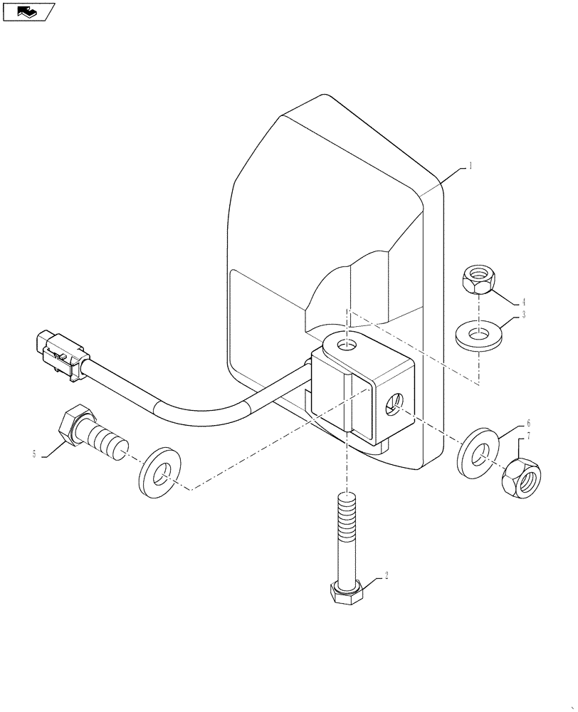 Схема запчастей Case IH 4420 - (11-068) - FLOOD LIGHTING ASSEMBLY Options