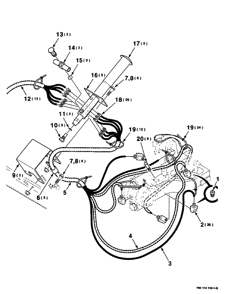 Схема запчастей Case IH 8590 - (06-38) - LUBE PUMP AND LINE ASSEMBLY, KNOTTER (14) - BALE CHAMBER