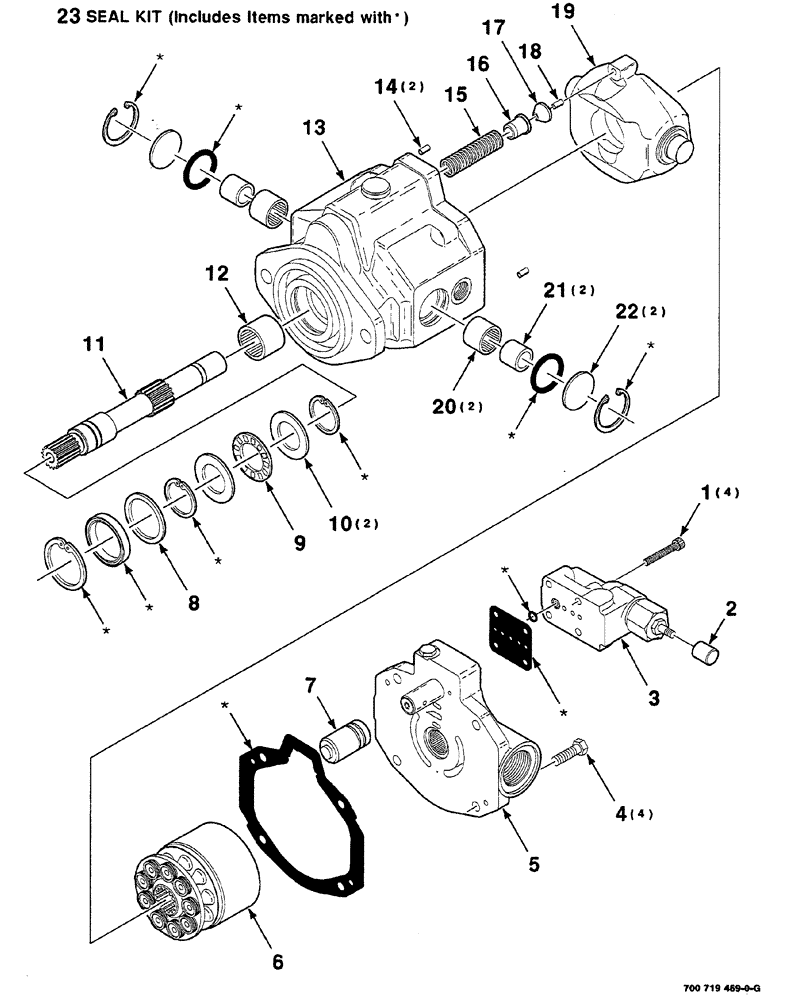 Схема запчастей Case IH RS561A - (8-022) - PUMP ASSEMBLY,  700719469 COMPLETE (07) - HYDRAULICS