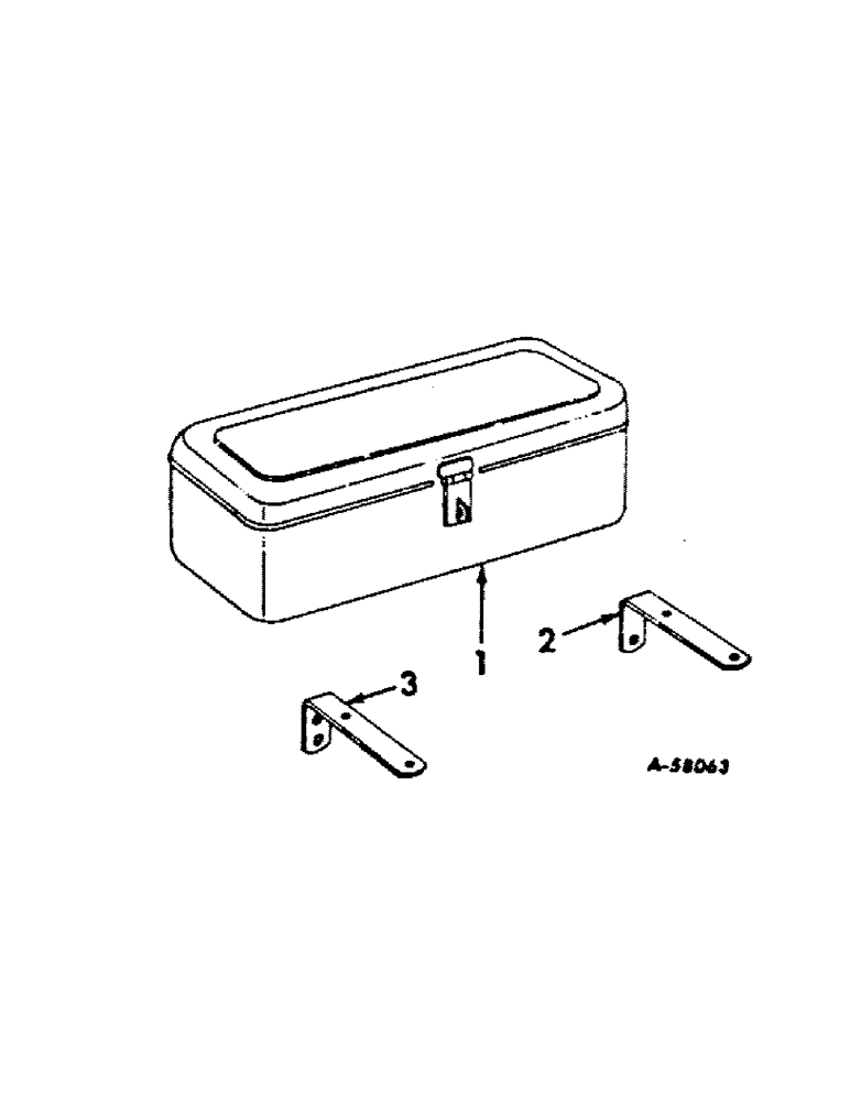 Схема запчастей Case IH 756 - (M-08) - SEATS AND MISCELLANEOUS, TOOL BOX, MOUNTED ON FRONT CHANNEL (10) - OPERATORS PLATFORM