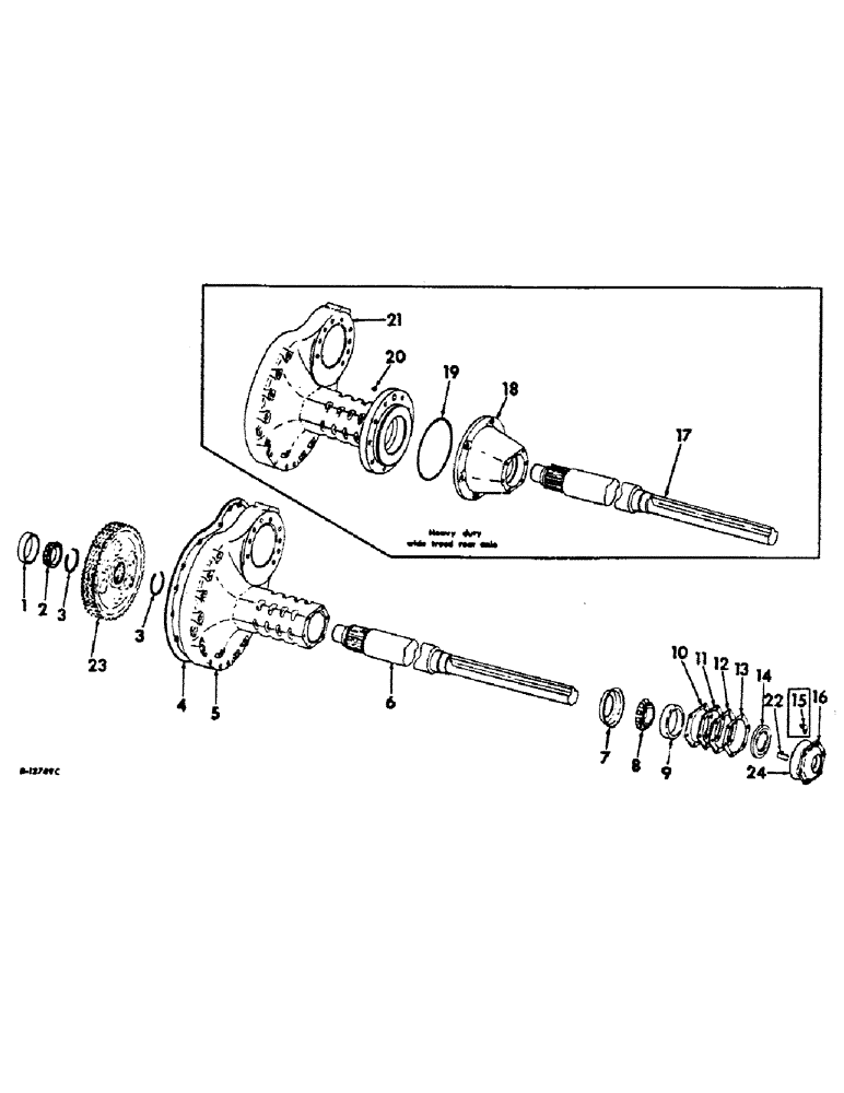 Схема запчастей Case IH 756 - (B-16) - POWER TRAIN, REAR AXLE AND CONNECTIONS, ALL TRACTORS EXCEPT HI-CLEAR (03) - POWER TRAIN