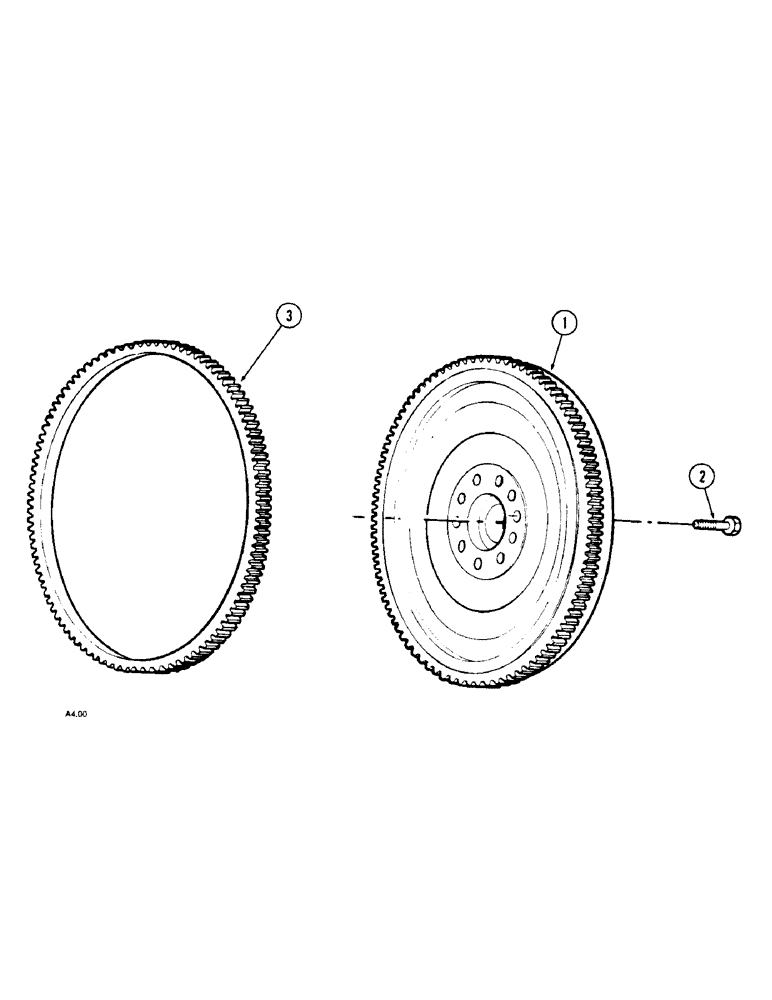 Схема запчастей Case IH 2150 - (2-42) - FLYWHEEL (02) - ENGINE