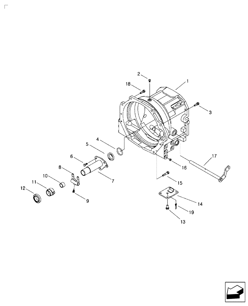 Схема запчастей Case IH FARMALL 35B - (21.110.01) - CLUTCH HOUSING - 12X12 (21) - TRANSMISSION