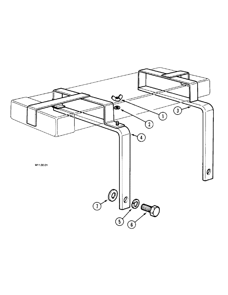 Схема запчастей Case IH 2130 - (9-162) - WARNING TRIANGLE SUPPORT, FOR GERMANY ONLY (09) - CHASSIS/ATTACHMENTS