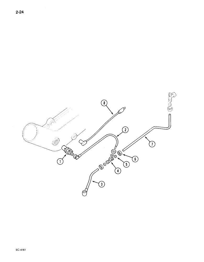 Схема запчастей Case IH 495 - (2-024) - THERMOSTART ATTACHMENT (02) - ENGINE