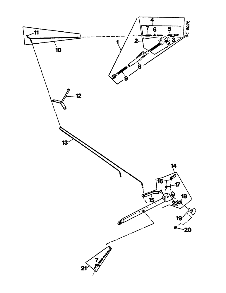 Схема запчастей Case IH 644 - (2F012) - UPPER AND LOWER LINK WITH QUICK COUPLER CONRAD (-XXX) (07) - HYDRAULICS