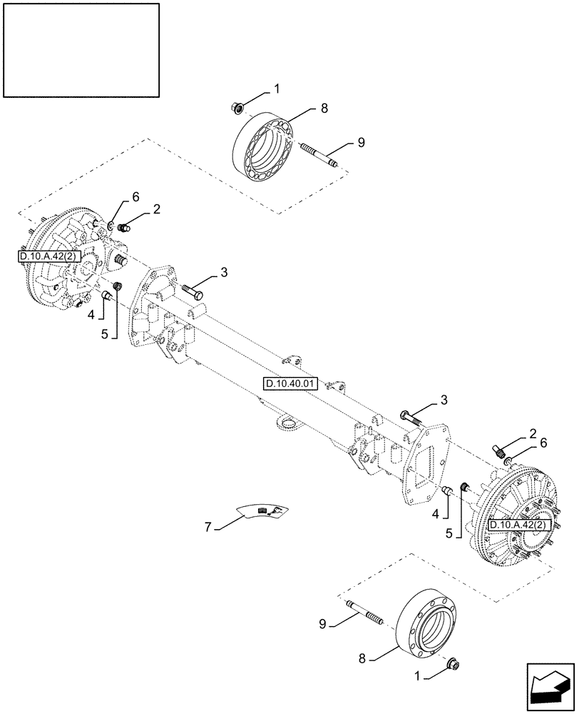 Схема запчастей Case IH AFX8010 - (D.10.A.42[1]) - PLANETARY FINAL DRIVE MOUNTING HARDWARE C - Power Train