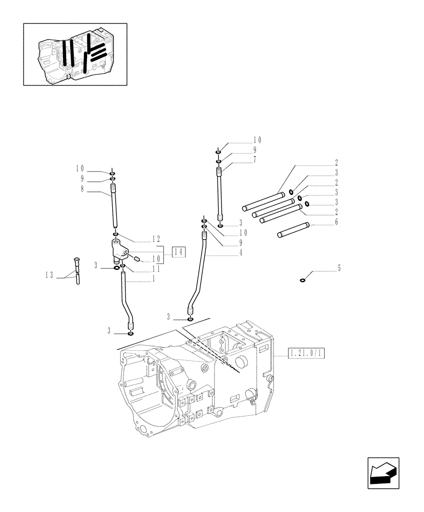 Схема запчастей Case IH MXM175 - (1.29.6/01[01]) - HYDRAULIC GEARBOX CONTROL (03) - TRANSMISSION