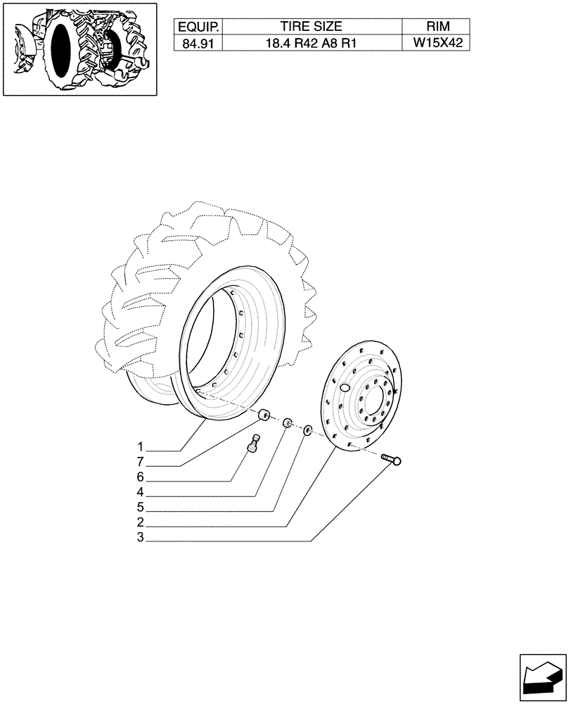 Схема запчастей Case IH MXM190 - (83.00[15]) - DRIVE WHEELS (11) - WHEELS/TRACKS