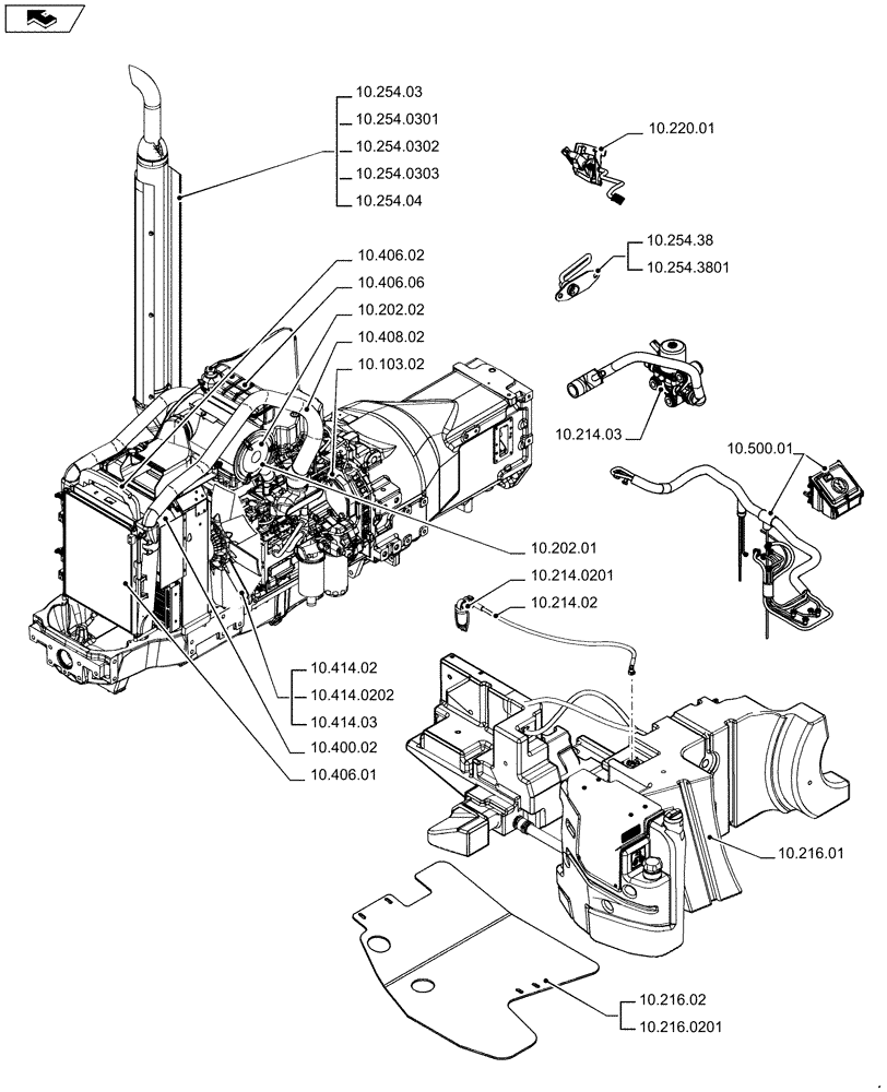 Схема запчастей Case IH PUMA 230 - (10.000.00) - PICTORIAL INDEX - ENGINE (10) - ENGINE