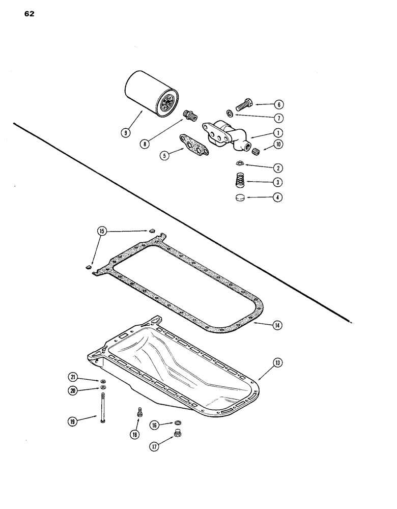 Схема запчастей Case IH 770 - (062) - OIL FILTER, OIL PAN, 251B SPARK IGNITION ENGINE (02) - ENGINE