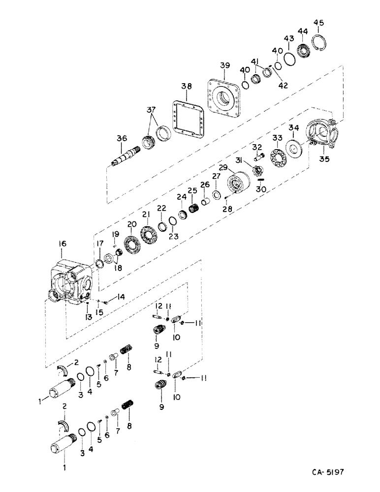 Схема запчастей Case IH 1460 - (10-20) - HYDRAULICS, HYDROSTATIC PUMP, CYLINDER BLOCK, SUNDSTRAND (07) - HYDRAULICS