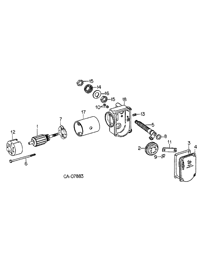 Схема запчастей Case IH 5288 - (08-28) - ELECTRICAL, REAR WINDOW WIPER MOTOR, TRACTORS WITH CAB (06) - ELECTRICAL