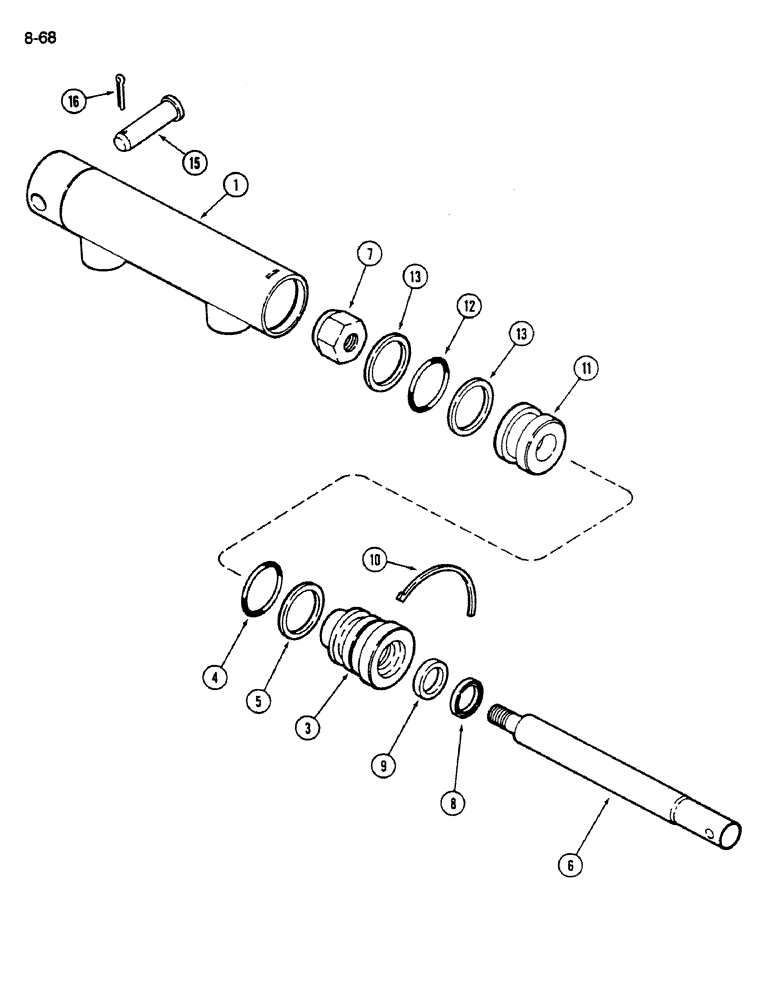 Схема запчастей Case IH 1620 - (8-068) - SEPARATOR CLUTCH CYLINDER (07) - HYDRAULICS