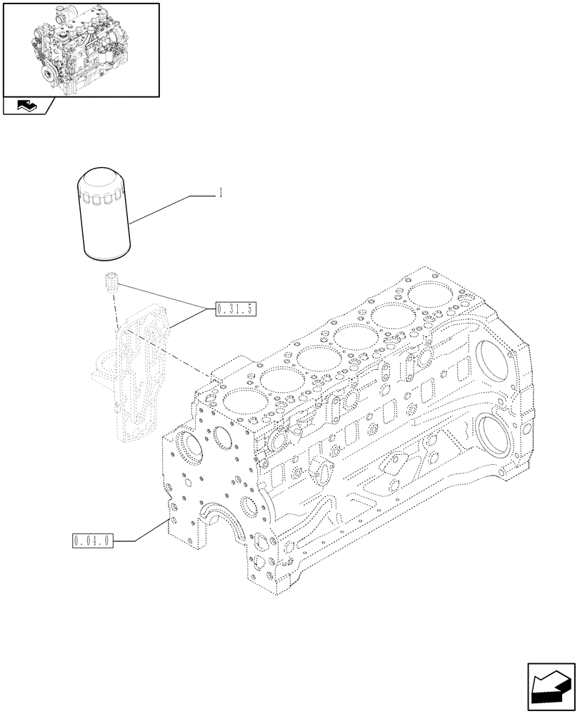 Схема запчастей Case IH PUMA 140 - (0.30.2) - OIL FILTERS - ENGINE (01) - ENGINE