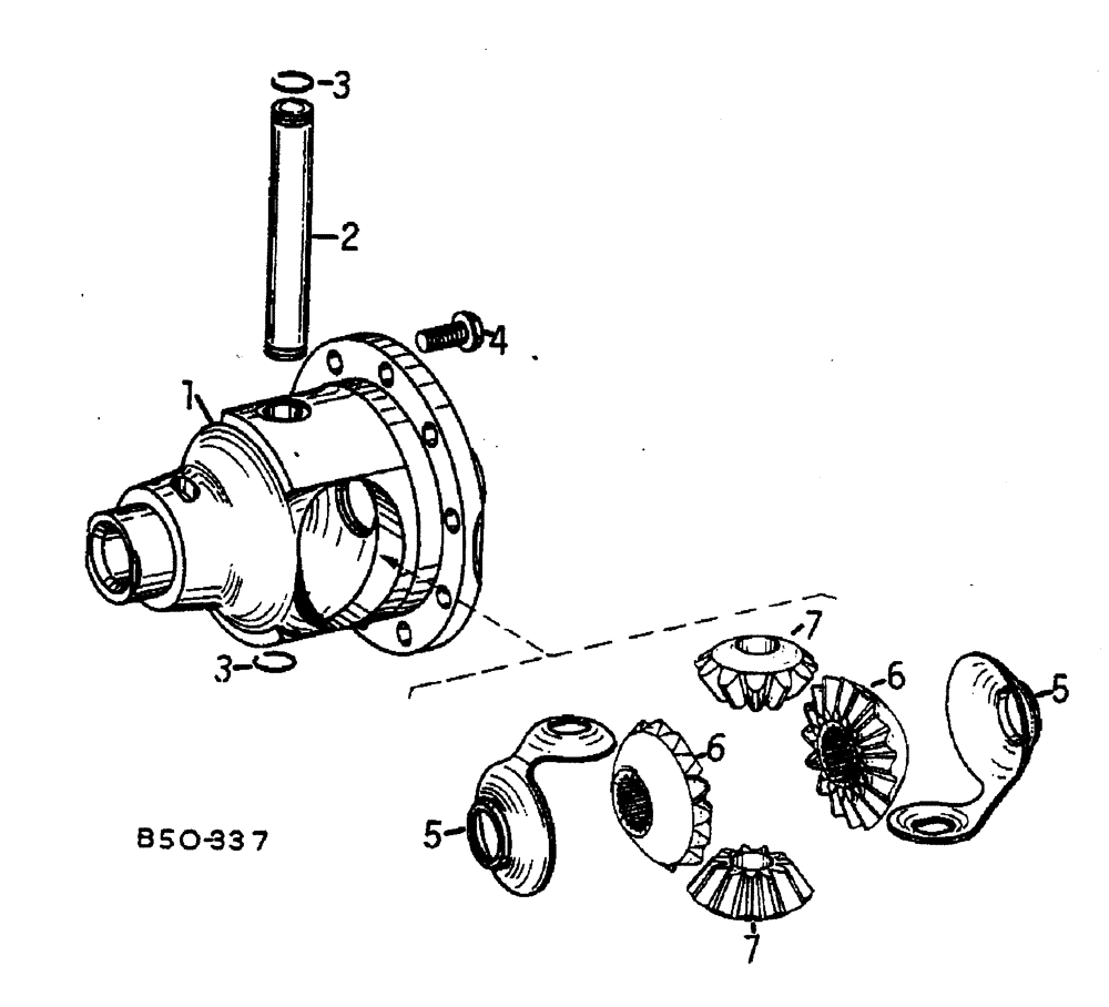 Схема запчастей Case IH 885 - (07-114) - DIFFERENTIAL - 4 WHEEL DRIVE - Z F 4 WHEEL DRIVE (04) - Drive Train