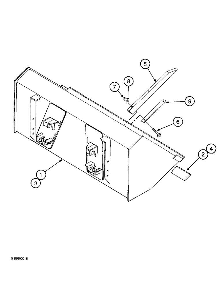 Схема запчастей Case IH 890 - (9-12) - MATERIAL BUCKETS, QUICK ATTACH TYPE (09) - CHASSIS/ATTACHMENTS